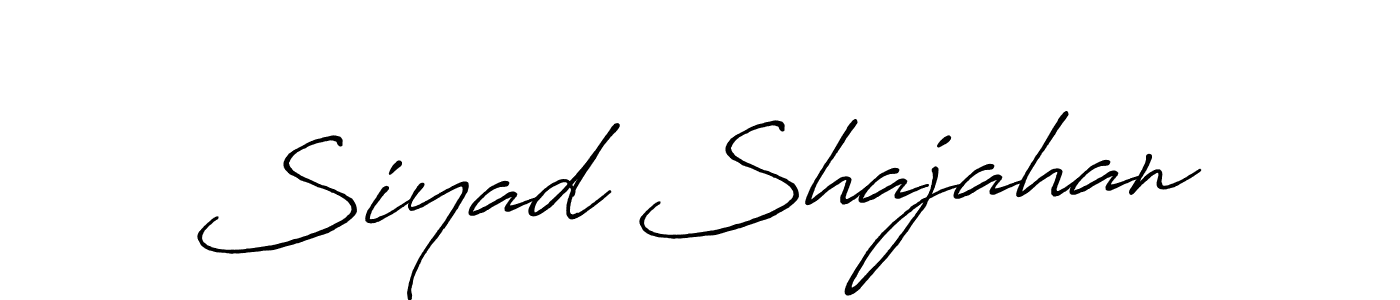 Design your own signature with our free online signature maker. With this signature software, you can create a handwritten (Antro_Vectra_Bolder) signature for name Siyad Shajahan. Siyad Shajahan signature style 7 images and pictures png