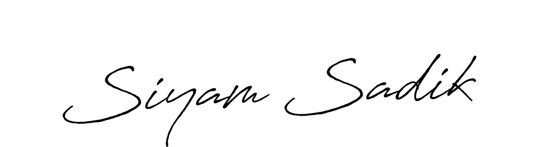 Design your own signature with our free online signature maker. With this signature software, you can create a handwritten (Antro_Vectra_Bolder) signature for name Siyam Sadik. Siyam Sadik signature style 7 images and pictures png