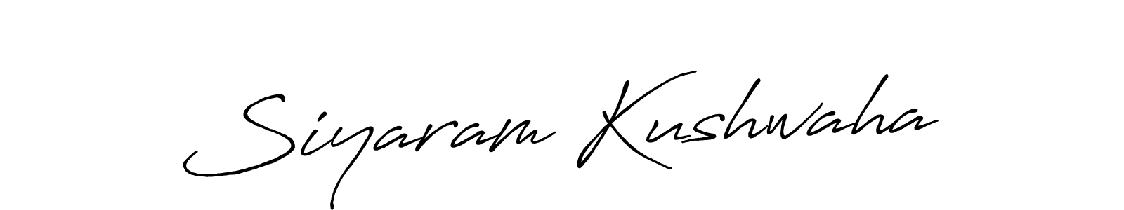 Make a beautiful signature design for name Siyaram Kushwaha. With this signature (Antro_Vectra_Bolder) style, you can create a handwritten signature for free. Siyaram Kushwaha signature style 7 images and pictures png