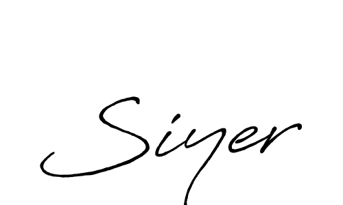 Create a beautiful signature design for name Siyer. With this signature (Antro_Vectra_Bolder) fonts, you can make a handwritten signature for free. Siyer signature style 7 images and pictures png