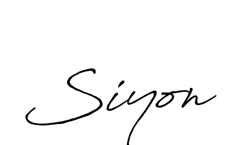Make a beautiful signature design for name Siyon. With this signature (Antro_Vectra_Bolder) style, you can create a handwritten signature for free. Siyon signature style 7 images and pictures png