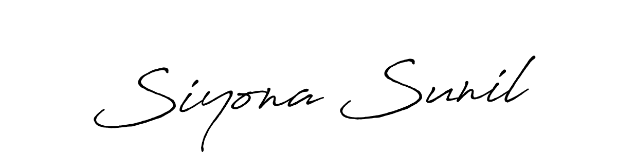 It looks lik you need a new signature style for name Siyona Sunil. Design unique handwritten (Antro_Vectra_Bolder) signature with our free signature maker in just a few clicks. Siyona Sunil signature style 7 images and pictures png