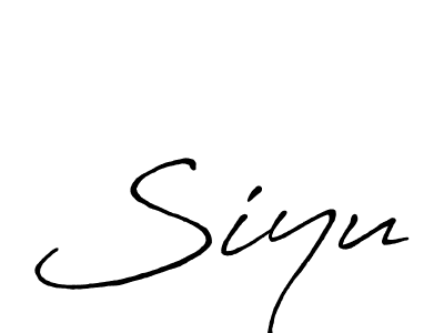 Use a signature maker to create a handwritten signature online. With this signature software, you can design (Antro_Vectra_Bolder) your own signature for name Siyu. Siyu signature style 7 images and pictures png