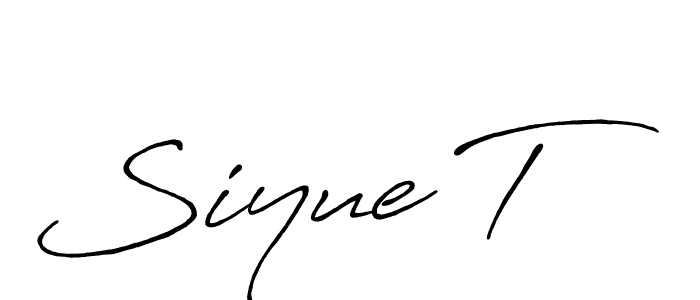 How to make Siyue T signature? Antro_Vectra_Bolder is a professional autograph style. Create handwritten signature for Siyue T name. Siyue T signature style 7 images and pictures png