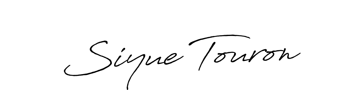 Siyue Touron stylish signature style. Best Handwritten Sign (Antro_Vectra_Bolder) for my name. Handwritten Signature Collection Ideas for my name Siyue Touron. Siyue Touron signature style 7 images and pictures png