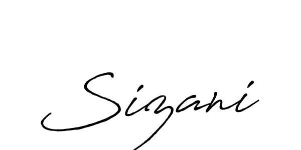 You should practise on your own different ways (Antro_Vectra_Bolder) to write your name (Sizani) in signature. don't let someone else do it for you. Sizani signature style 7 images and pictures png