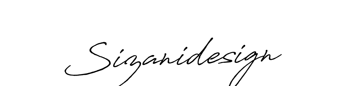 How to make Sizanidesign name signature. Use Antro_Vectra_Bolder style for creating short signs online. This is the latest handwritten sign. Sizanidesign signature style 7 images and pictures png