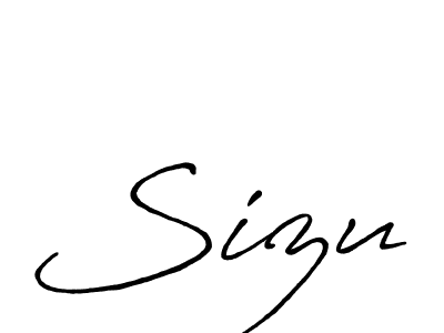 Make a beautiful signature design for name Sizu. With this signature (Antro_Vectra_Bolder) style, you can create a handwritten signature for free. Sizu signature style 7 images and pictures png