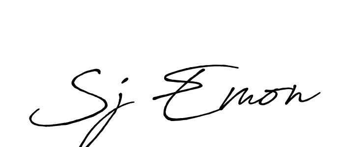 Use a signature maker to create a handwritten signature online. With this signature software, you can design (Antro_Vectra_Bolder) your own signature for name Sj Emon. Sj Emon signature style 7 images and pictures png