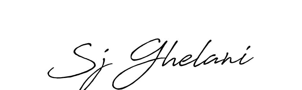 Also we have Sj Ghelani name is the best signature style. Create professional handwritten signature collection using Antro_Vectra_Bolder autograph style. Sj Ghelani signature style 7 images and pictures png