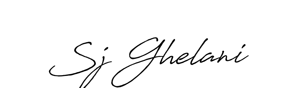 Also we have Sj Ghelani name is the best signature style. Create professional handwritten signature collection using Antro_Vectra_Bolder autograph style. Sj Ghelani signature style 7 images and pictures png