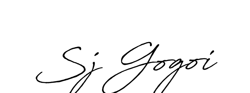 Sj Gogoi stylish signature style. Best Handwritten Sign (Antro_Vectra_Bolder) for my name. Handwritten Signature Collection Ideas for my name Sj Gogoi. Sj Gogoi signature style 7 images and pictures png