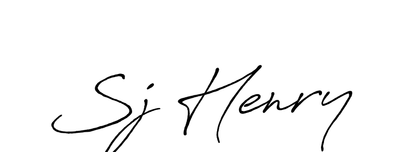 Make a beautiful signature design for name Sj Henry. With this signature (Antro_Vectra_Bolder) style, you can create a handwritten signature for free. Sj Henry signature style 7 images and pictures png