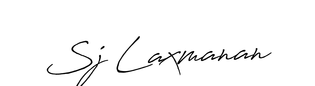 How to make Sj Laxmanan name signature. Use Antro_Vectra_Bolder style for creating short signs online. This is the latest handwritten sign. Sj Laxmanan signature style 7 images and pictures png