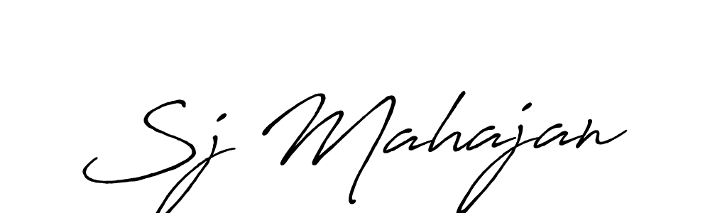 Use a signature maker to create a handwritten signature online. With this signature software, you can design (Antro_Vectra_Bolder) your own signature for name Sj Mahajan. Sj Mahajan signature style 7 images and pictures png