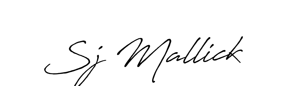 Also You can easily find your signature by using the search form. We will create Sj Mallick name handwritten signature images for you free of cost using Antro_Vectra_Bolder sign style. Sj Mallick signature style 7 images and pictures png