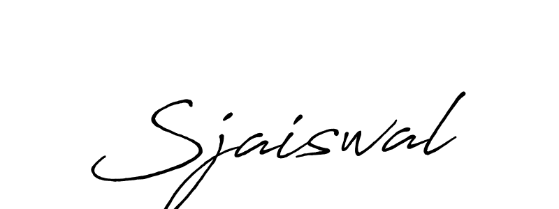 Make a beautiful signature design for name Sjaiswal. With this signature (Antro_Vectra_Bolder) style, you can create a handwritten signature for free. Sjaiswal signature style 7 images and pictures png