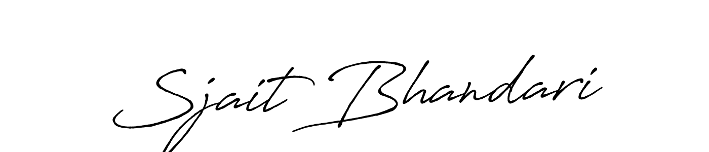 How to Draw Sjait Bhandari signature style? Antro_Vectra_Bolder is a latest design signature styles for name Sjait Bhandari. Sjait Bhandari signature style 7 images and pictures png