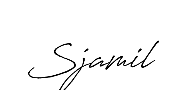 It looks lik you need a new signature style for name Sjamil. Design unique handwritten (Antro_Vectra_Bolder) signature with our free signature maker in just a few clicks. Sjamil signature style 7 images and pictures png