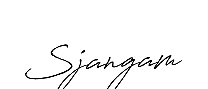 You should practise on your own different ways (Antro_Vectra_Bolder) to write your name (Sjangam) in signature. don't let someone else do it for you. Sjangam signature style 7 images and pictures png