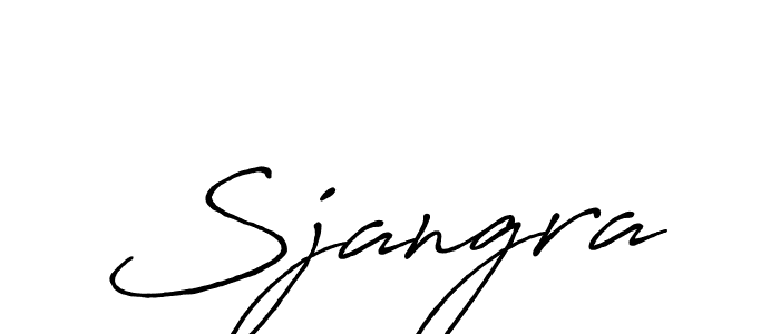 How to make Sjangra signature? Antro_Vectra_Bolder is a professional autograph style. Create handwritten signature for Sjangra name. Sjangra signature style 7 images and pictures png