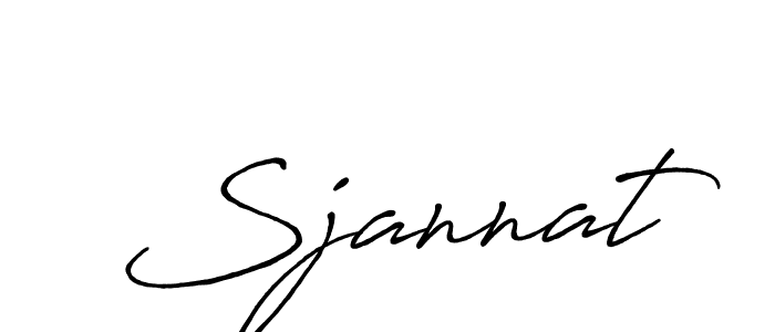How to make Sjannat name signature. Use Antro_Vectra_Bolder style for creating short signs online. This is the latest handwritten sign. Sjannat signature style 7 images and pictures png