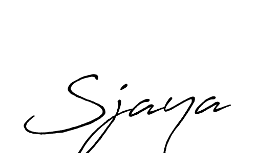 Create a beautiful signature design for name Sjaya. With this signature (Antro_Vectra_Bolder) fonts, you can make a handwritten signature for free. Sjaya signature style 7 images and pictures png