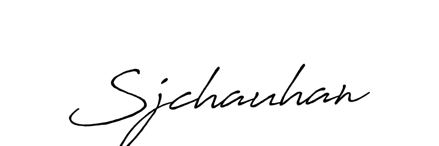 How to make Sjchauhan name signature. Use Antro_Vectra_Bolder style for creating short signs online. This is the latest handwritten sign. Sjchauhan signature style 7 images and pictures png