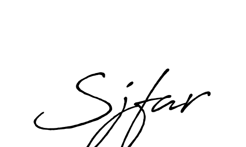 How to make Sjfar name signature. Use Antro_Vectra_Bolder style for creating short signs online. This is the latest handwritten sign. Sjfar signature style 7 images and pictures png