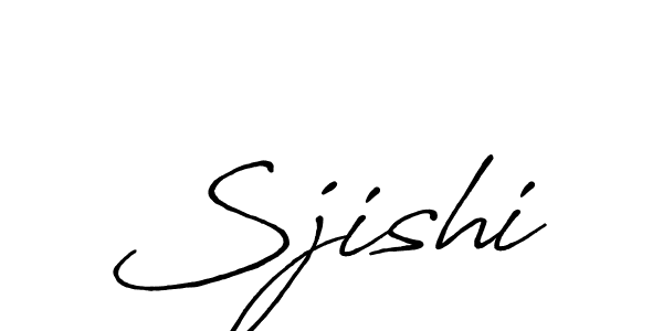 Make a beautiful signature design for name Sjishi. With this signature (Antro_Vectra_Bolder) style, you can create a handwritten signature for free. Sjishi signature style 7 images and pictures png