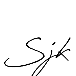 Sjk stylish signature style. Best Handwritten Sign (Antro_Vectra_Bolder) for my name. Handwritten Signature Collection Ideas for my name Sjk. Sjk signature style 7 images and pictures png