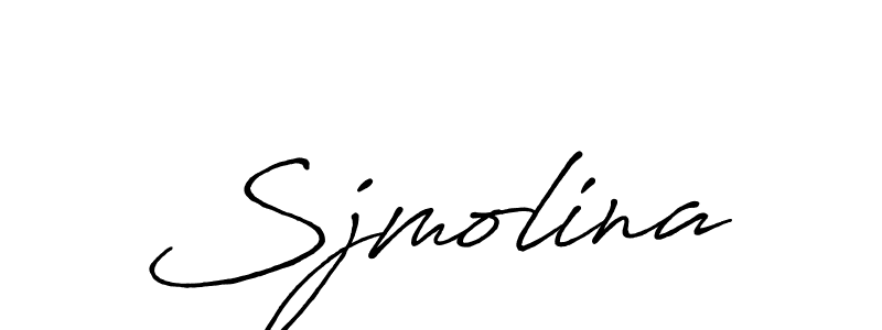 How to make Sjmolina name signature. Use Antro_Vectra_Bolder style for creating short signs online. This is the latest handwritten sign. Sjmolina signature style 7 images and pictures png