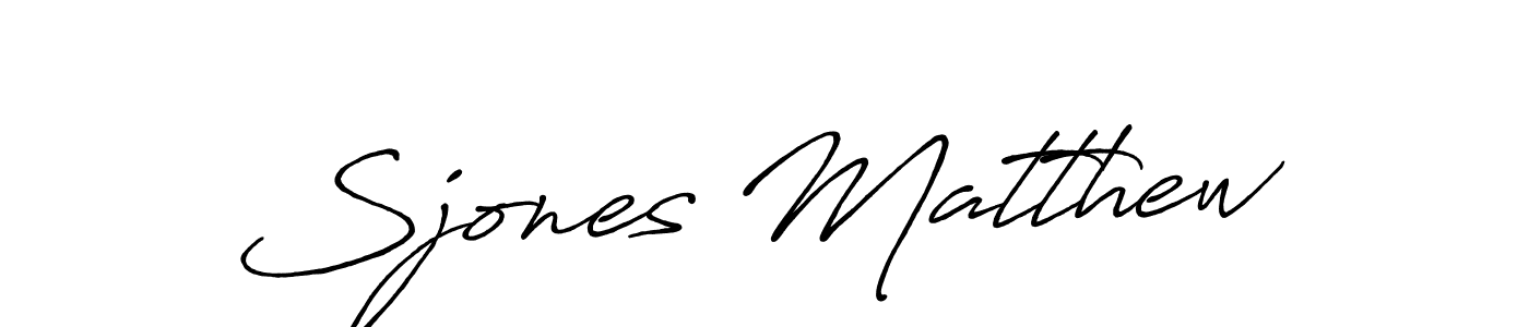 Also we have Sjones Matthew name is the best signature style. Create professional handwritten signature collection using Antro_Vectra_Bolder autograph style. Sjones Matthew signature style 7 images and pictures png