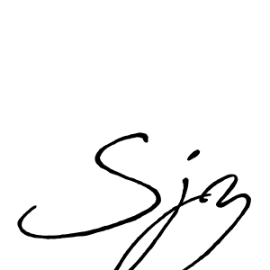 Sjz stylish signature style. Best Handwritten Sign (Antro_Vectra_Bolder) for my name. Handwritten Signature Collection Ideas for my name Sjz. Sjz signature style 7 images and pictures png