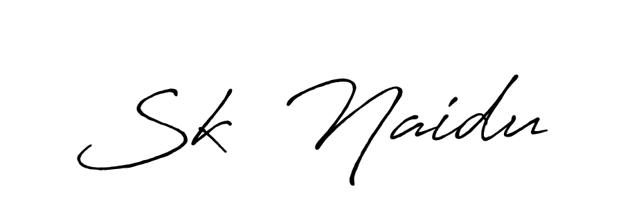 Sk  Naidu stylish signature style. Best Handwritten Sign (Antro_Vectra_Bolder) for my name. Handwritten Signature Collection Ideas for my name Sk  Naidu. Sk  Naidu signature style 7 images and pictures png