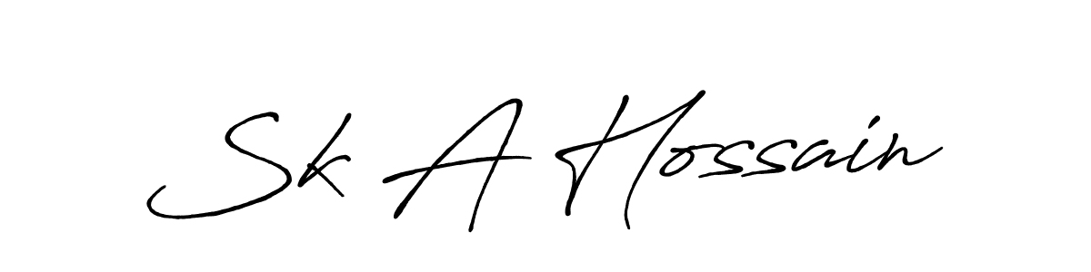 Create a beautiful signature design for name Sk A Hossain. With this signature (Antro_Vectra_Bolder) fonts, you can make a handwritten signature for free. Sk A Hossain signature style 7 images and pictures png