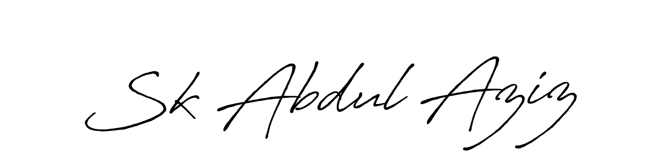 Create a beautiful signature design for name Sk Abdul Aziz. With this signature (Antro_Vectra_Bolder) fonts, you can make a handwritten signature for free. Sk Abdul Aziz signature style 7 images and pictures png