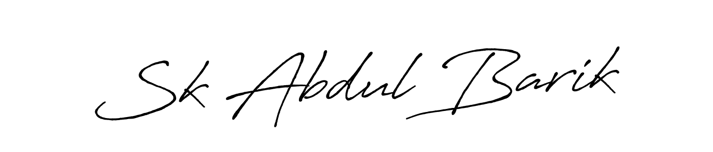Make a beautiful signature design for name Sk Abdul Barik. With this signature (Antro_Vectra_Bolder) style, you can create a handwritten signature for free. Sk Abdul Barik signature style 7 images and pictures png