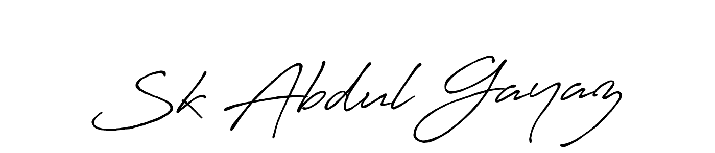 Make a beautiful signature design for name Sk Abdul Gayaz. With this signature (Antro_Vectra_Bolder) style, you can create a handwritten signature for free. Sk Abdul Gayaz signature style 7 images and pictures png