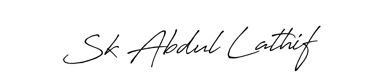 Also we have Sk Abdul Lathif name is the best signature style. Create professional handwritten signature collection using Antro_Vectra_Bolder autograph style. Sk Abdul Lathif signature style 7 images and pictures png