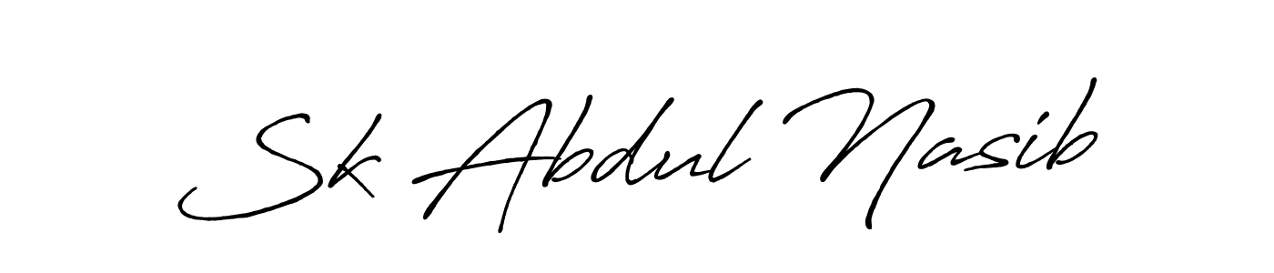 Design your own signature with our free online signature maker. With this signature software, you can create a handwritten (Antro_Vectra_Bolder) signature for name Sk Abdul Nasib. Sk Abdul Nasib signature style 7 images and pictures png