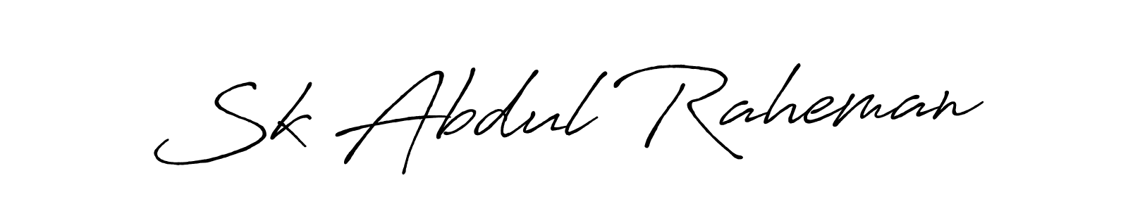 How to make Sk Abdul Raheman name signature. Use Antro_Vectra_Bolder style for creating short signs online. This is the latest handwritten sign. Sk Abdul Raheman signature style 7 images and pictures png