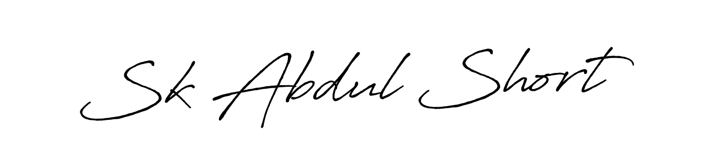 Make a beautiful signature design for name Sk Abdul Short. With this signature (Antro_Vectra_Bolder) style, you can create a handwritten signature for free. Sk Abdul Short signature style 7 images and pictures png