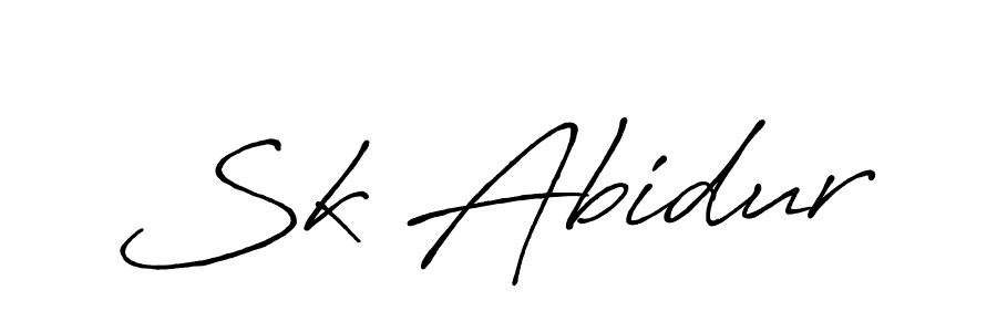 Design your own signature with our free online signature maker. With this signature software, you can create a handwritten (Antro_Vectra_Bolder) signature for name Sk Abidur. Sk Abidur signature style 7 images and pictures png