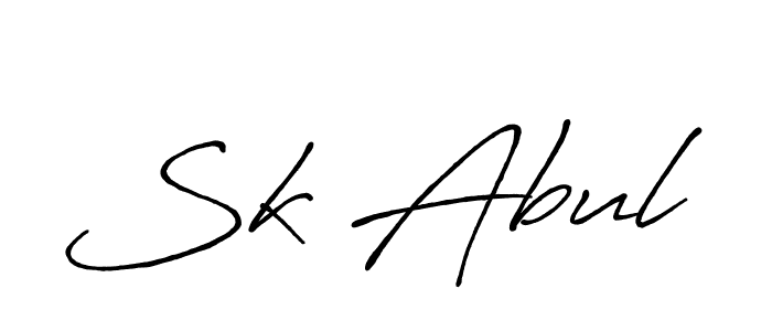 Create a beautiful signature design for name Sk Abul. With this signature (Antro_Vectra_Bolder) fonts, you can make a handwritten signature for free. Sk Abul signature style 7 images and pictures png