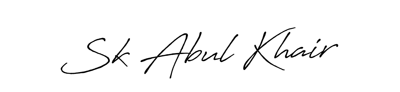Design your own signature with our free online signature maker. With this signature software, you can create a handwritten (Antro_Vectra_Bolder) signature for name Sk Abul Khair. Sk Abul Khair signature style 7 images and pictures png