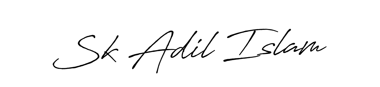 Make a beautiful signature design for name Sk Adil Islam. With this signature (Antro_Vectra_Bolder) style, you can create a handwritten signature for free. Sk Adil Islam signature style 7 images and pictures png