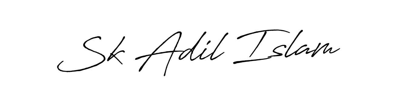 Make a beautiful signature design for name Sk Adil Islam. With this signature (Antro_Vectra_Bolder) style, you can create a handwritten signature for free. Sk Adil Islam signature style 7 images and pictures png