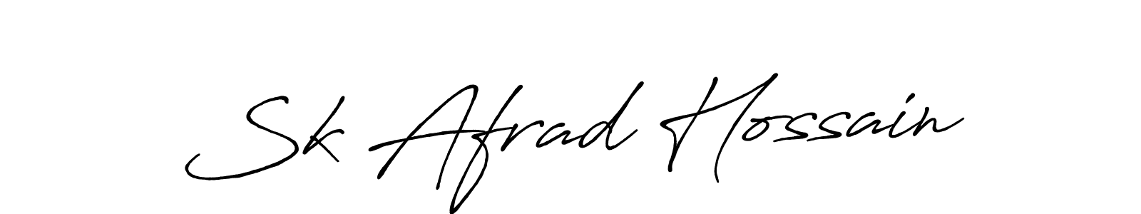 How to make Sk Afrad Hossain signature? Antro_Vectra_Bolder is a professional autograph style. Create handwritten signature for Sk Afrad Hossain name. Sk Afrad Hossain signature style 7 images and pictures png