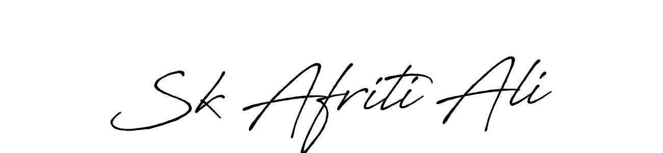 Create a beautiful signature design for name Sk Afriti Ali. With this signature (Antro_Vectra_Bolder) fonts, you can make a handwritten signature for free. Sk Afriti Ali signature style 7 images and pictures png